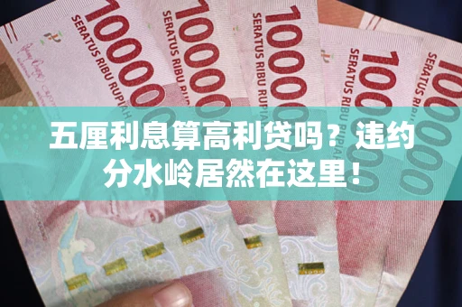 济南五厘利息算高利贷吗？违约分水岭居然在这里！