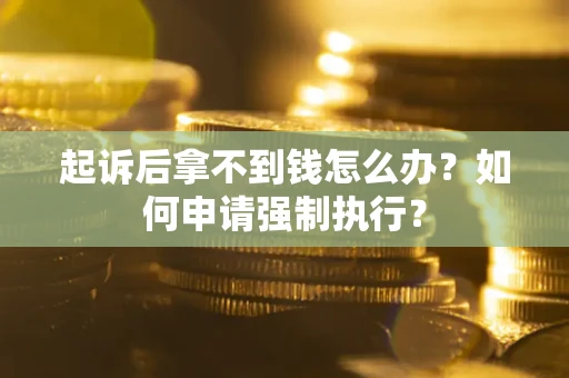 济南起诉后拿不到钱怎么办？如何申请强制执行？