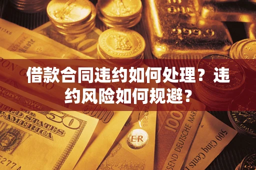 济南借款合同违约如何处理？违约风险如何规避？